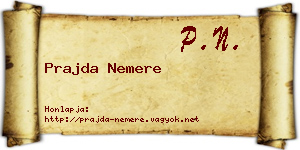 Prajda Nemere névjegykártya